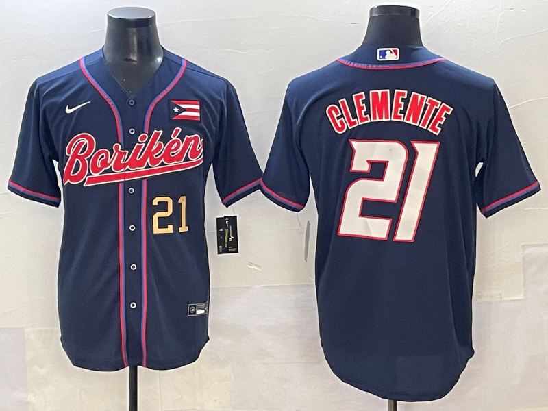 Men Houston Astros #21 Clemente blue MLB Nike 2025 jersey style 4
